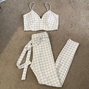 White Block Two Piece Set